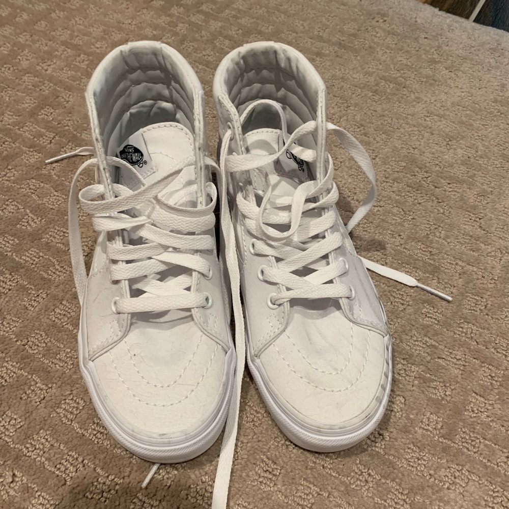 White high top Vans